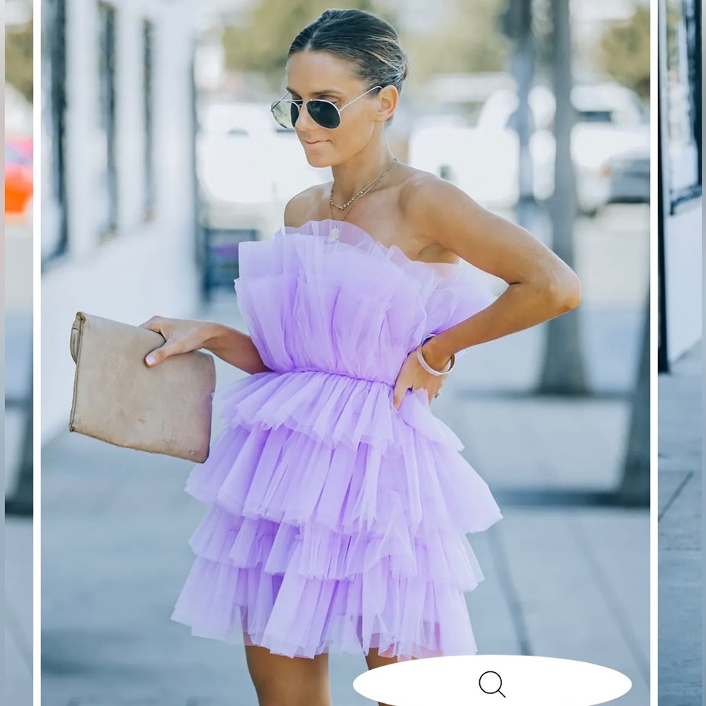 Vici tulle mini dress in lavender